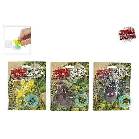 Jungleekspedition stretchy slimespisende krybdyr på kort 11cm