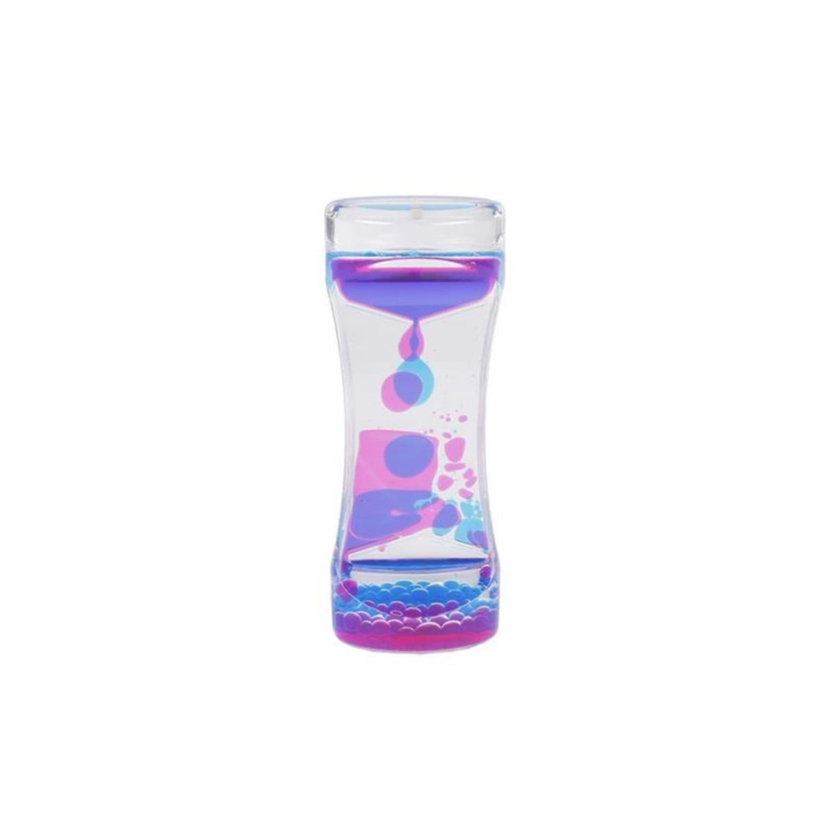 Bevægende lavabobler timeglas fidget 14cm