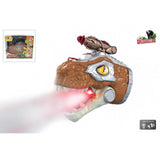 Dinoworld dinosaur hånddukke med damp lys og lyd 17cm