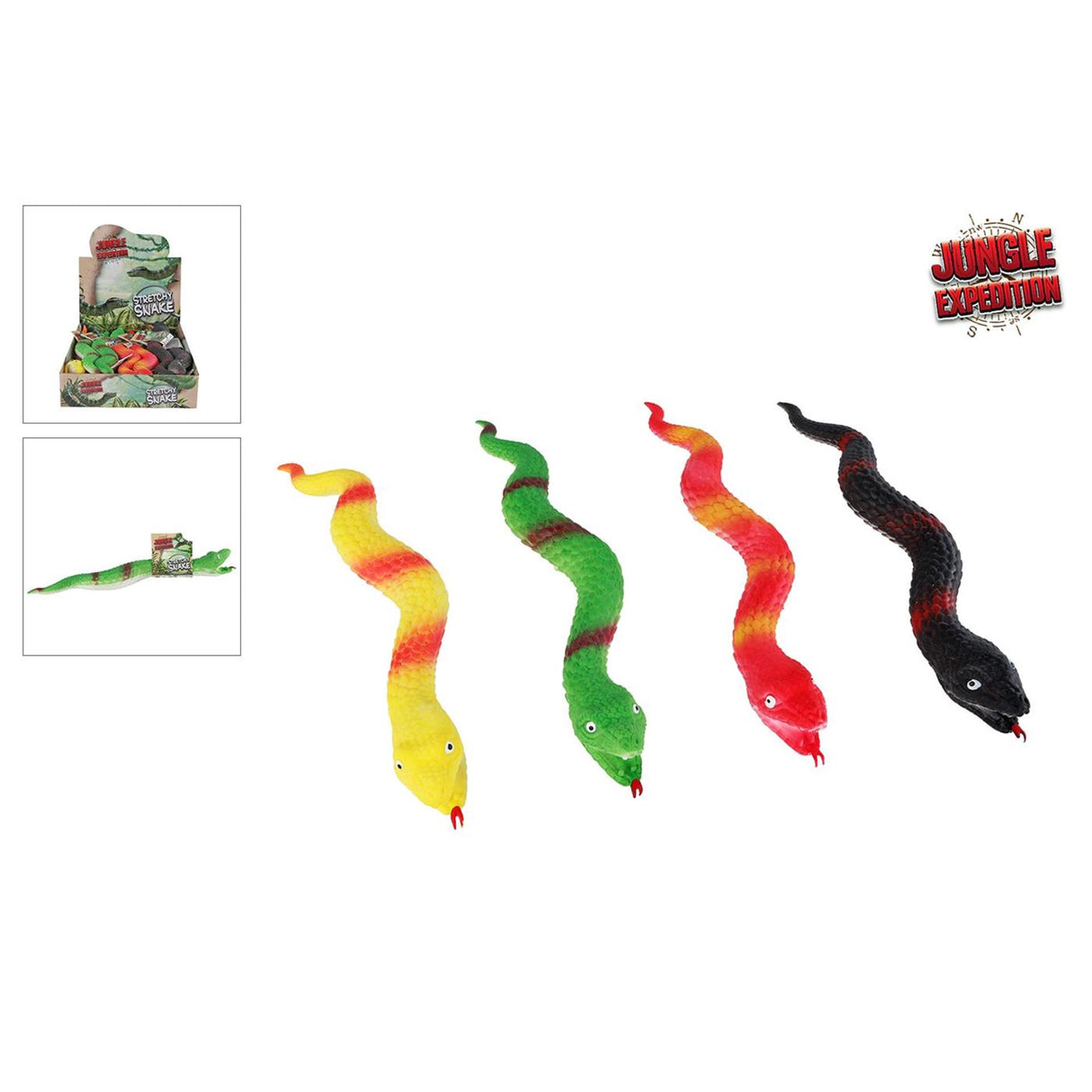 Jungle ekspedition strækslange 30cm 4 assorteret