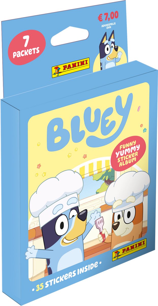Panini – blå 3 blisterkort – indsamlingskort – 35 klistermærker