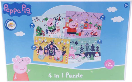 Van der Doelen Peppa Pig - 4 i 1 julepuslespil - 12 til 24 brikker