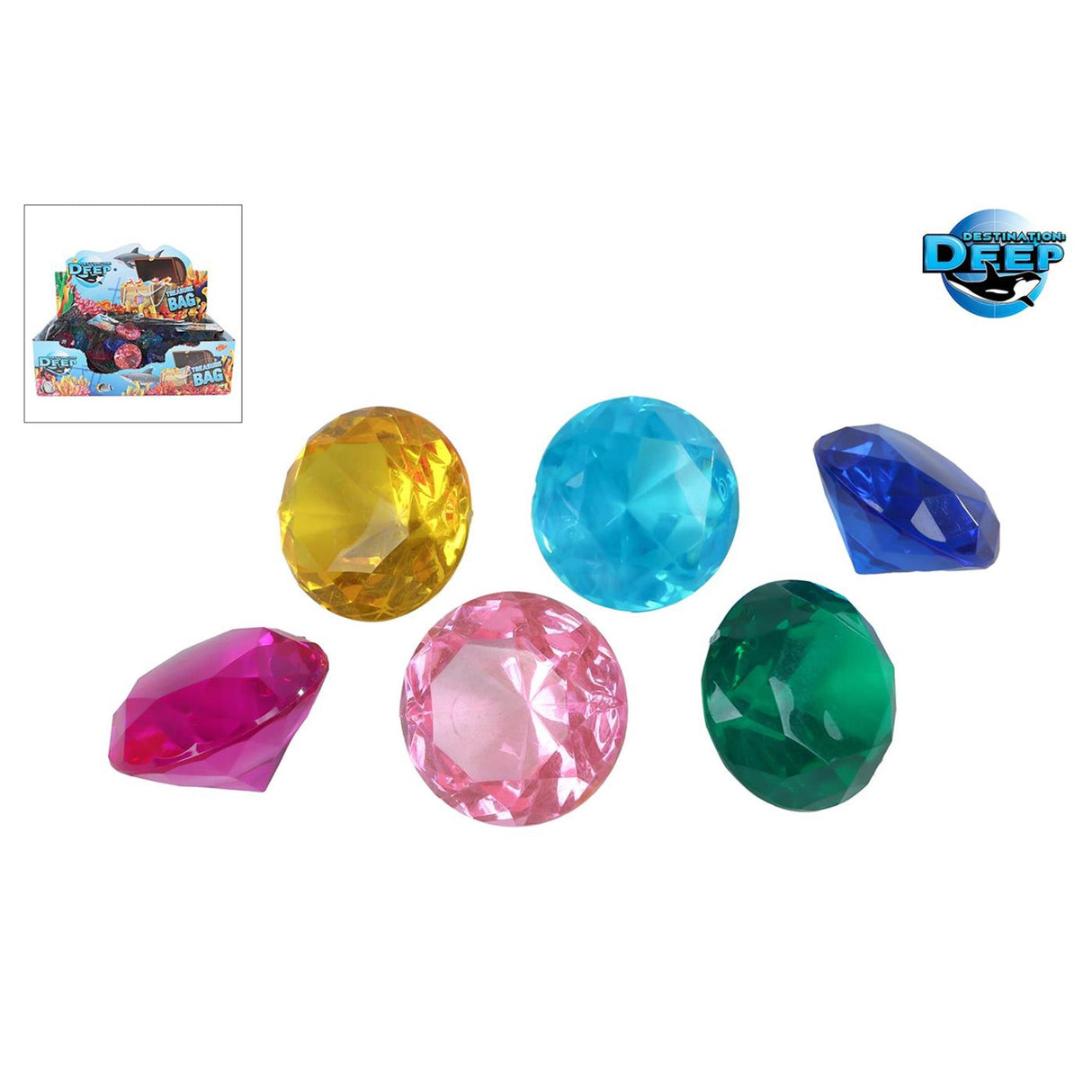 Destination dyb kæmpe diamant 6 stykker 4cm