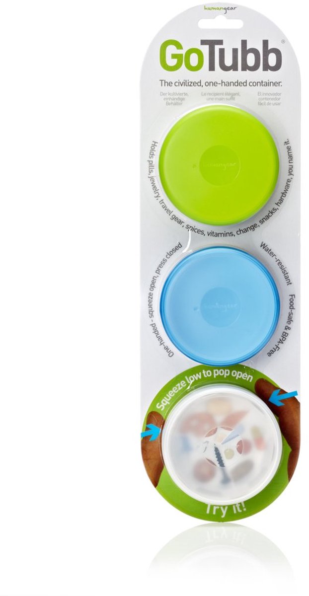 Human gear - gotubb 3-pack - medium - klar grøn blå