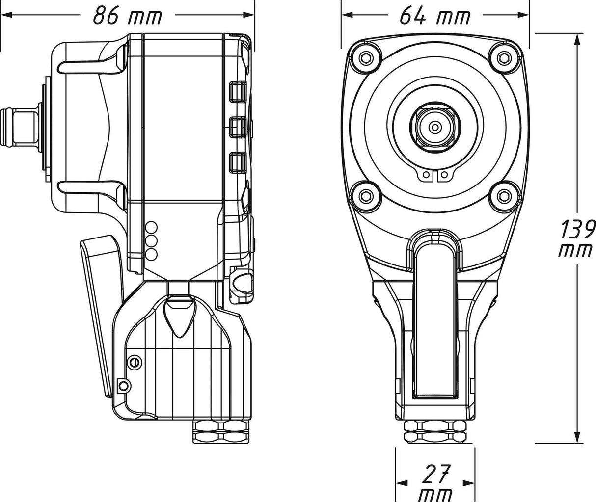 Hazet schlagschrauber 9012ptt slagskruetrækker 1 2 twin turbo 550nm