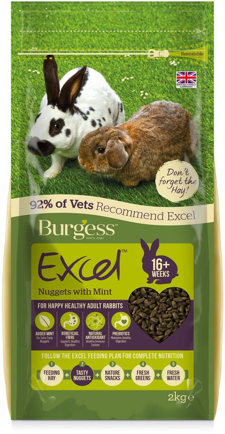 Burgess excel kanin voksen kanin foder 10 kg