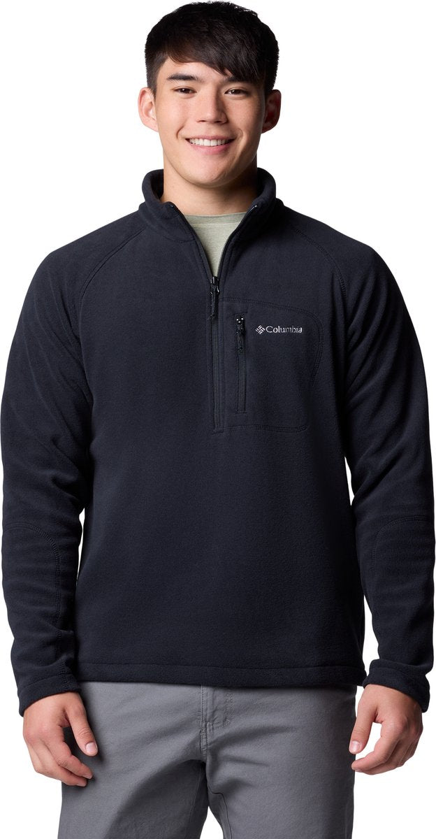 Columbia fast trek™ iii fleece-sweater med halv lynlås til mænd - sort - størrelse l