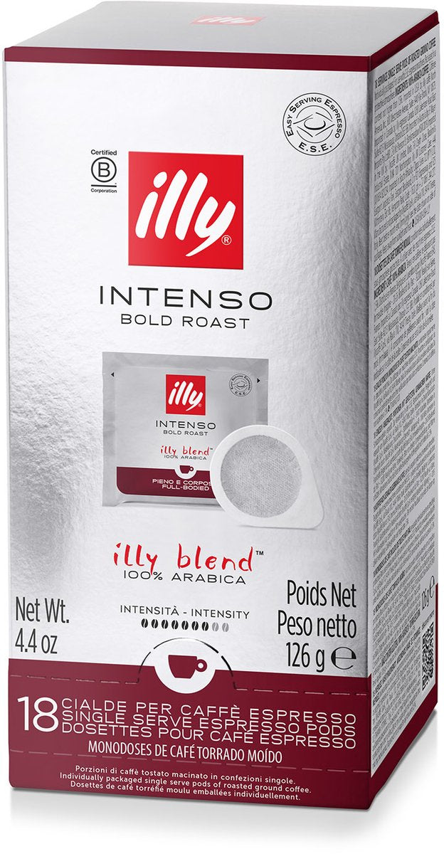 Illy - e.s.e. portioner intenso 12 x 18 stk