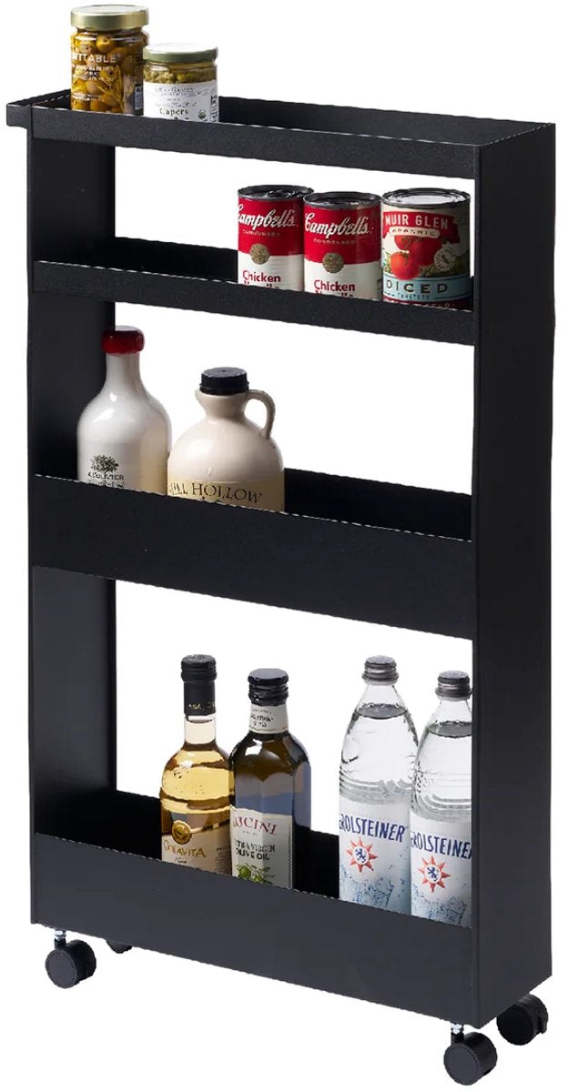 Yamazaki køkkenvogn 4 niveauer - tårn - sort