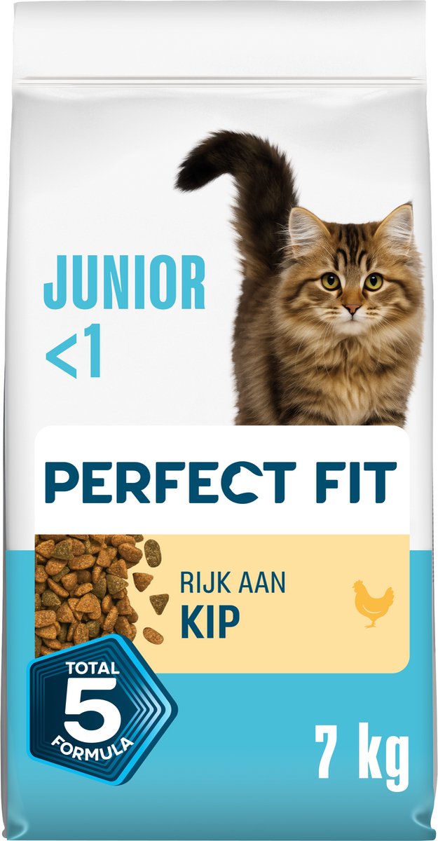 Perfekt pasform kattefoder - junior - kylling - 7 kg