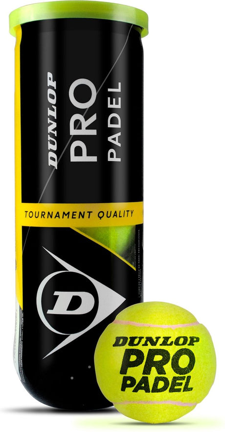 Dunlop pro padel bold - 3 hætter - gul