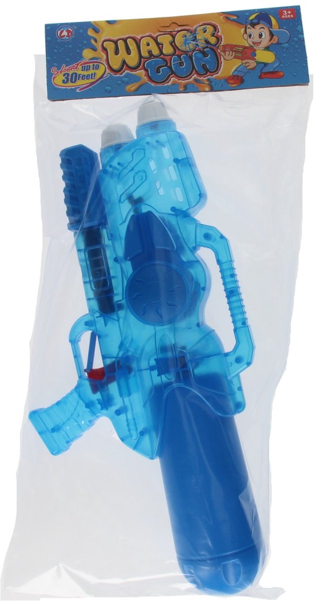 Lobbes legetøj fx vandpistol gennemsigtig blå, 47cm