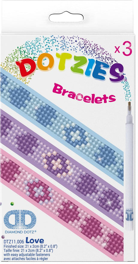 Diamond dotz® diamant dotz dotzies kærlighedsarmbånd - diamantmaling - 804 dotz - 21x2 cm