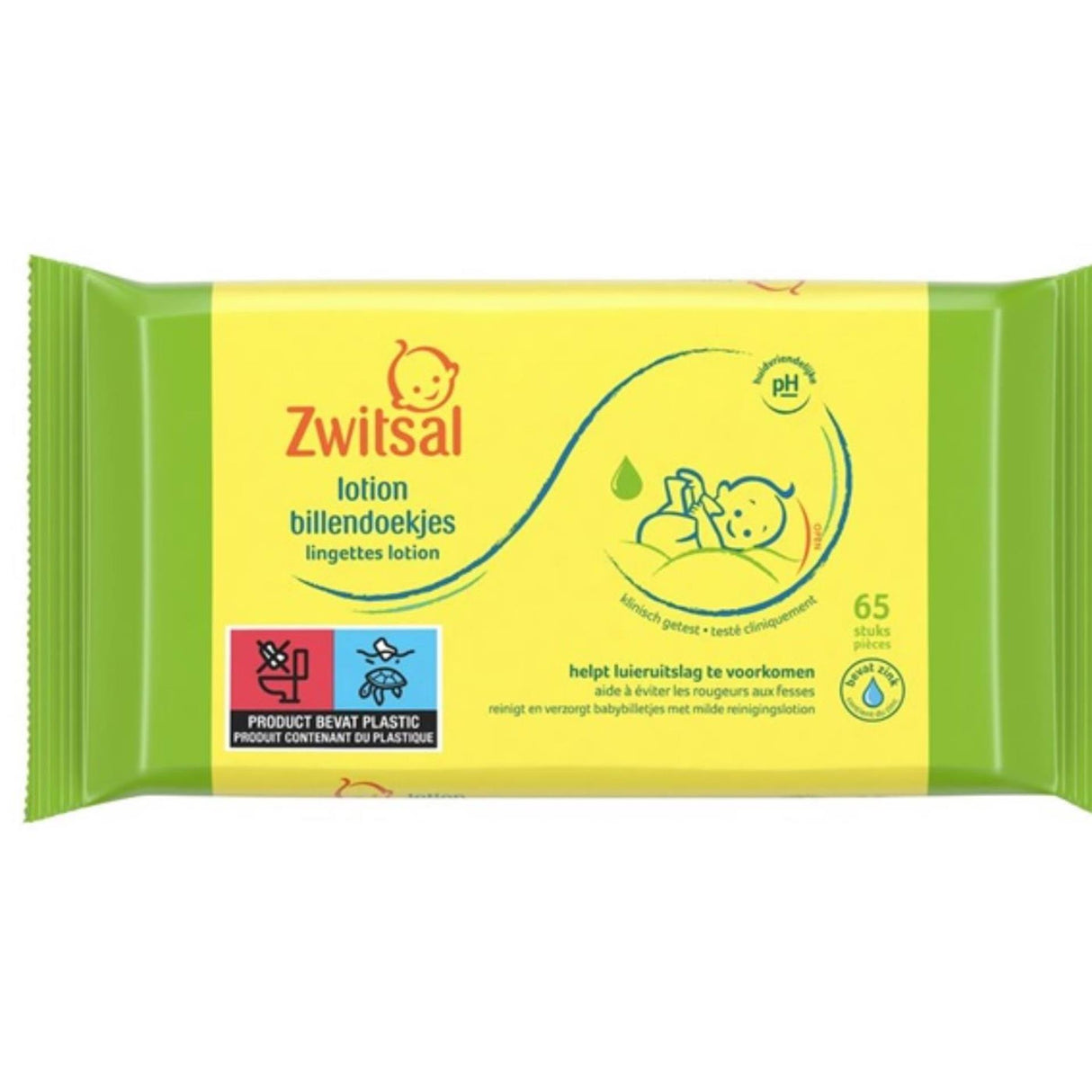 Zwitsal babyservietter lotion 65 stk