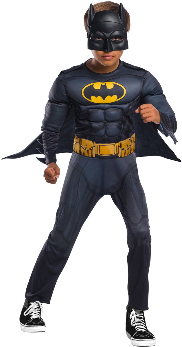 Rubiner - Batman deluxe kostume drenge (størrelse s)