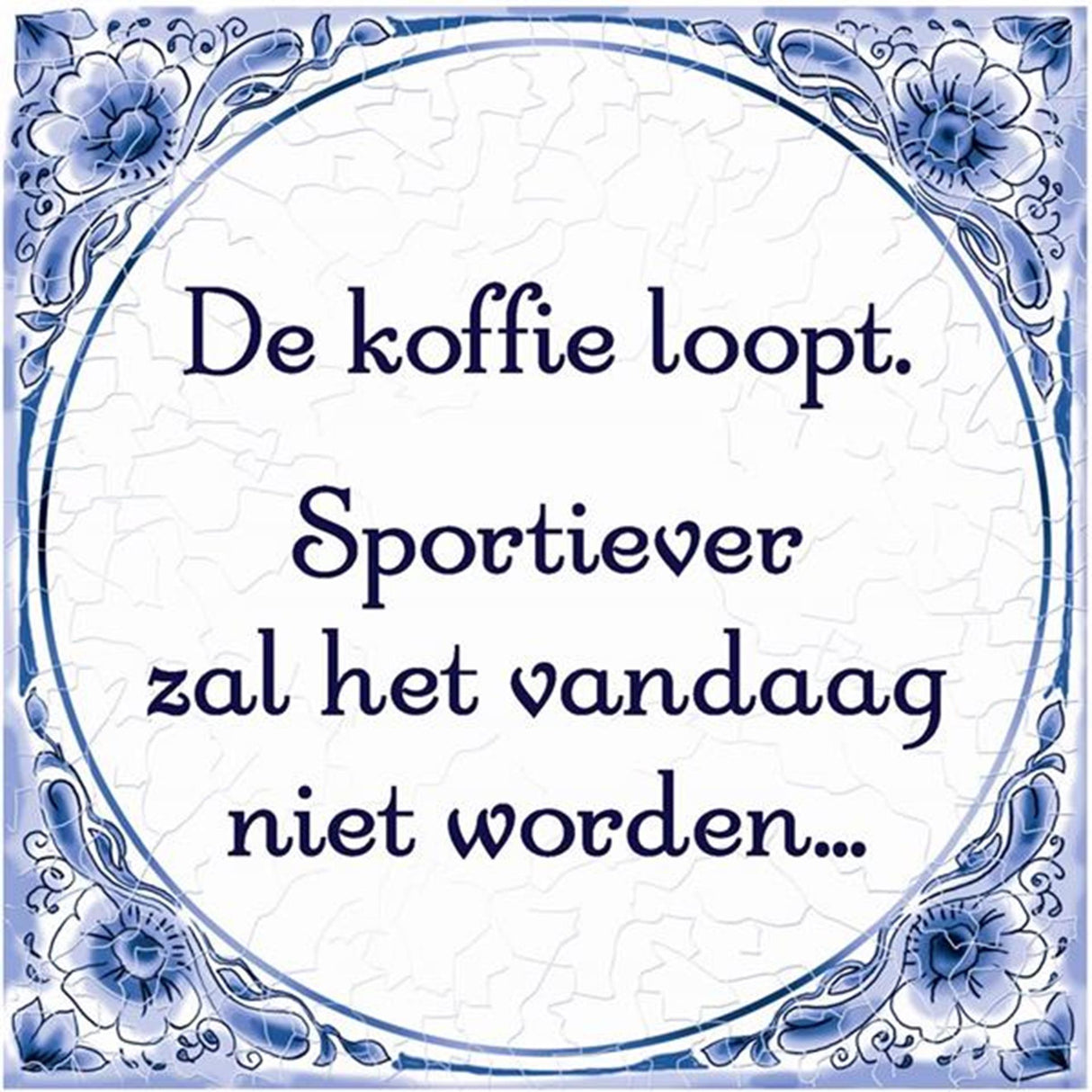 Paperdreams flise delft blå - kaffen løber