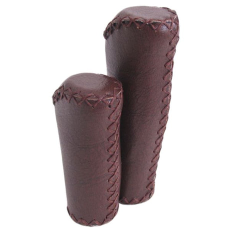 Kanthåndtagssæt kunstlæder - mat mørkebrun - 135 92mm (værkstedsemballage)