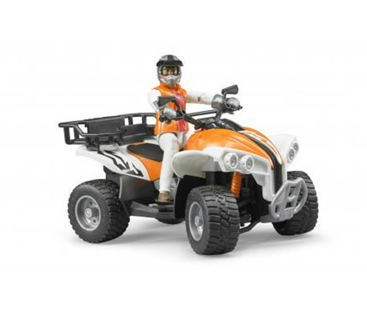 Bruder quad med driver orange hvid skala: 1:16