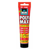 Bison poly max express hvidt rør 165 gram, monteringslim, limning, montering og tætning, unik SMP teknologi, opløsningsmiddelfri, indendørs og udendørs, næsten alle overflader