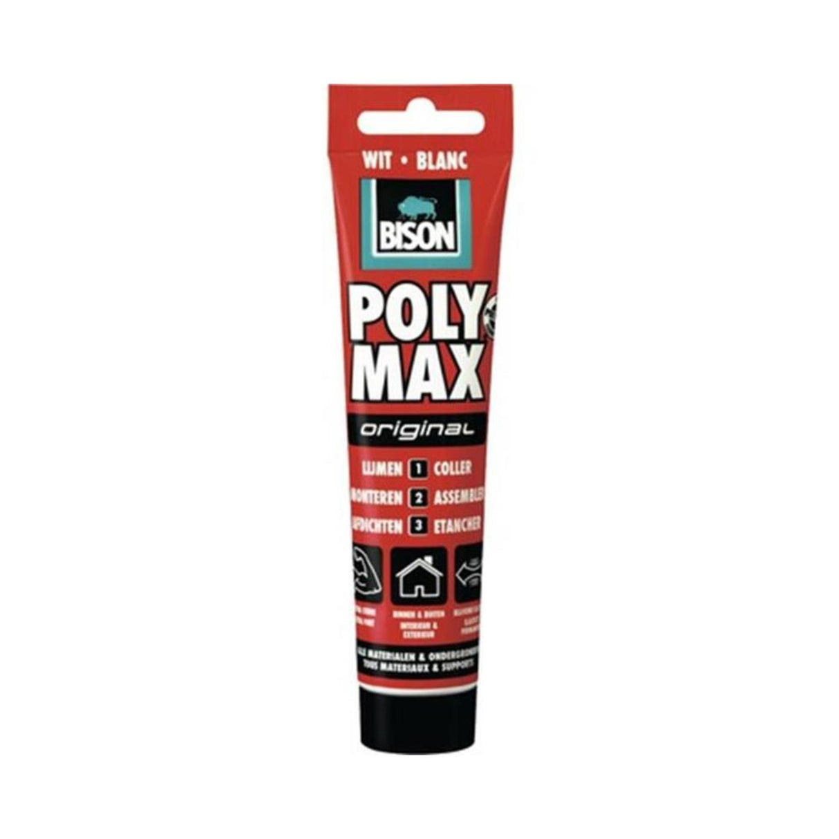 Bison poly max original hvid 165gr