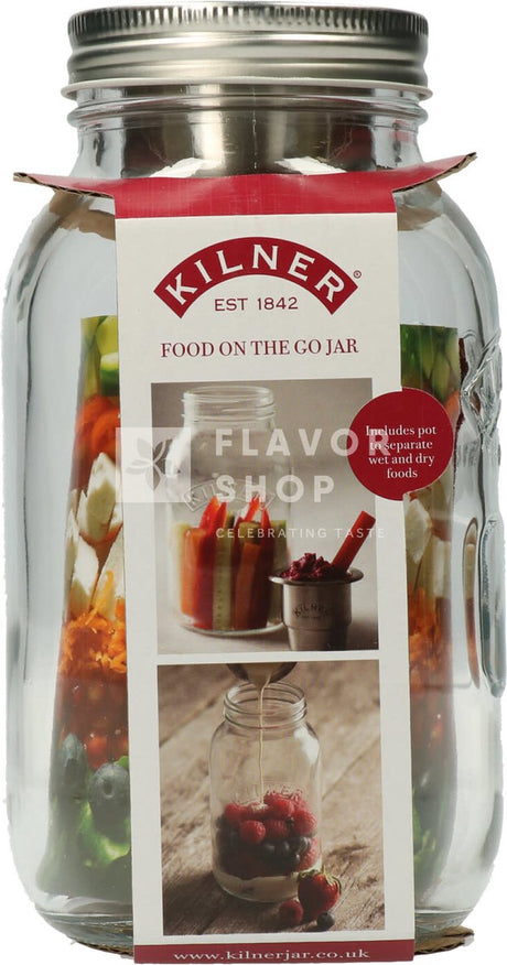 Kilner glasopbevaringsglas mad på farten 1l