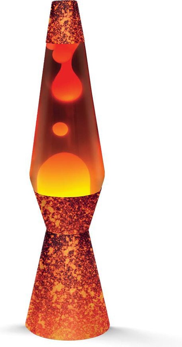 I-total lavalampe - lavalampe - humørlampe - 40x11 cm - glas aluminium - 30w - vulkan - xl1781