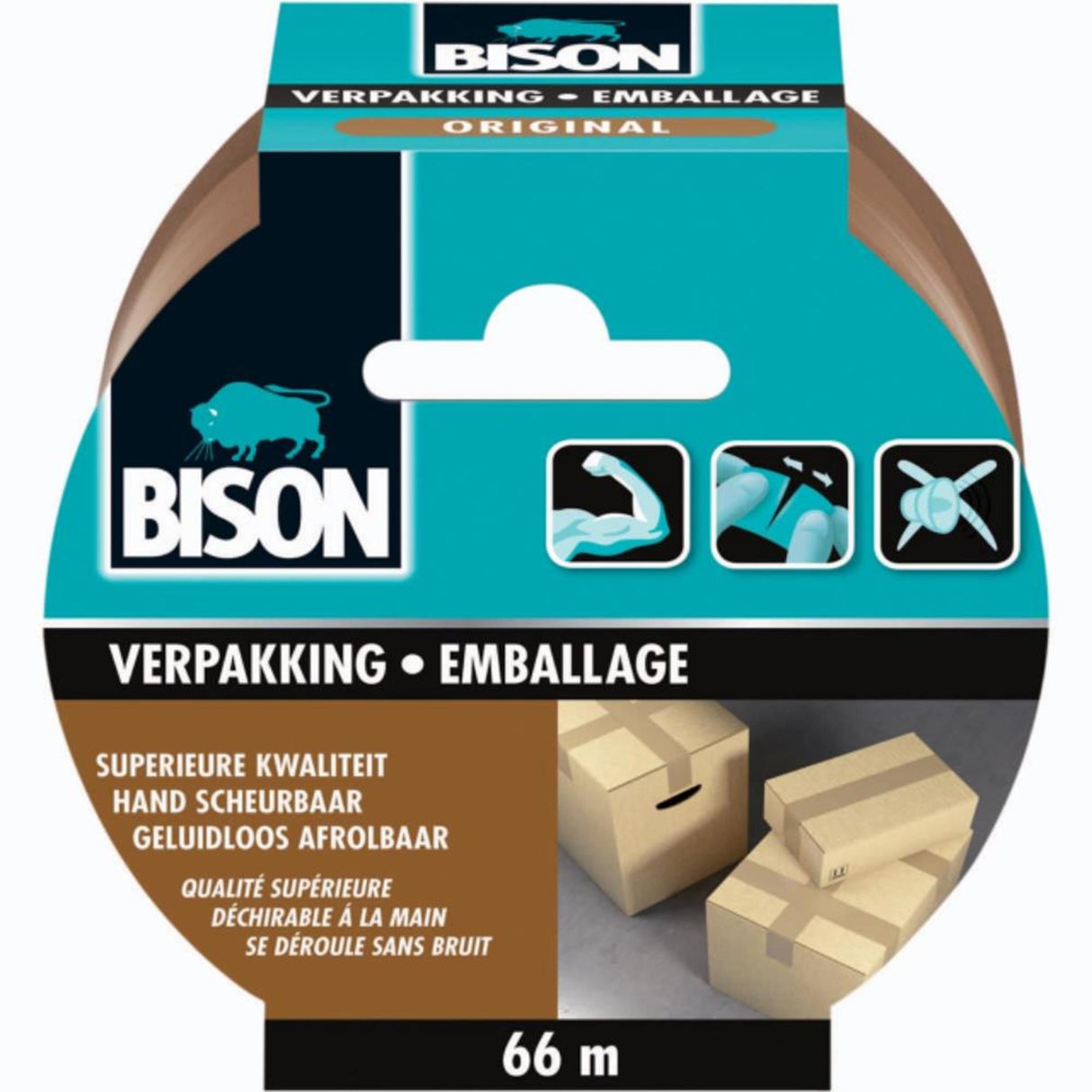 Bison emballagetape original 5cmx66m