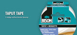 Bison tæppetape ekstra stærk 10m x 5cm dobbeltsidet