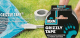 Bison grizzly tape sølv rulle 10m x 5cm dyrisk kraftfuld