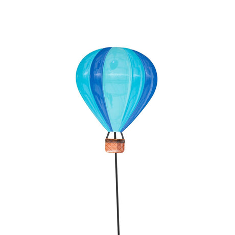 Anna's collection luchtballon steker metaal blauw 18x65cm