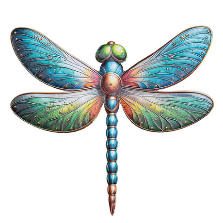 Anna's collection wanddeco libelle metaal 37.5x42.5cm