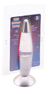 Johntoy lavalampe glitter med lys