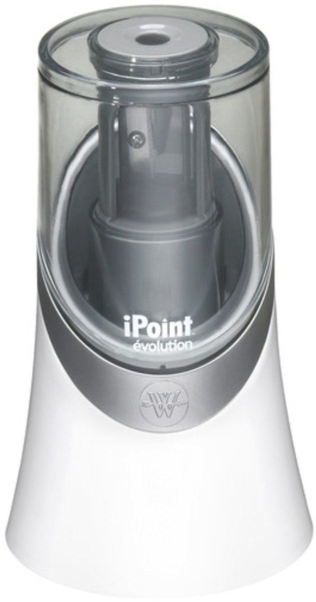 Westcott blyantspidser - ipoint evolution - elektrisk - ekskl. batterier - hvid - ac-e55031