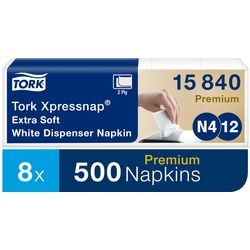 Servietter tork n4 xpressnap 2-lags hvid