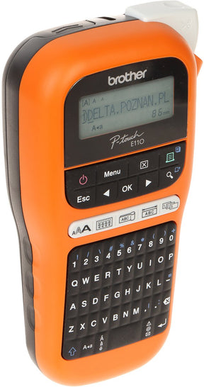 Brother pt-e110vp-pack - etiketprinter - LCD-skærm - 12 mm etiketbredde - QWERTY-tastatur