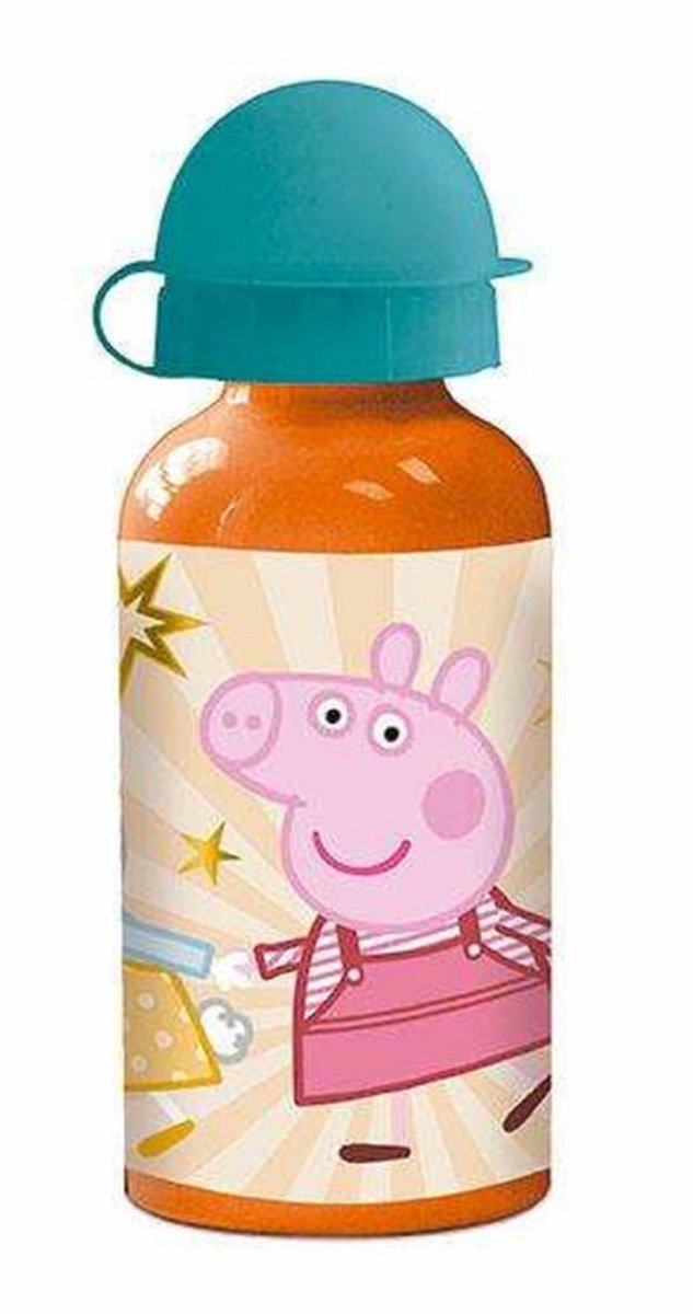 Stor flaske peppa pig venlighed tæller aluminium (400 ml)