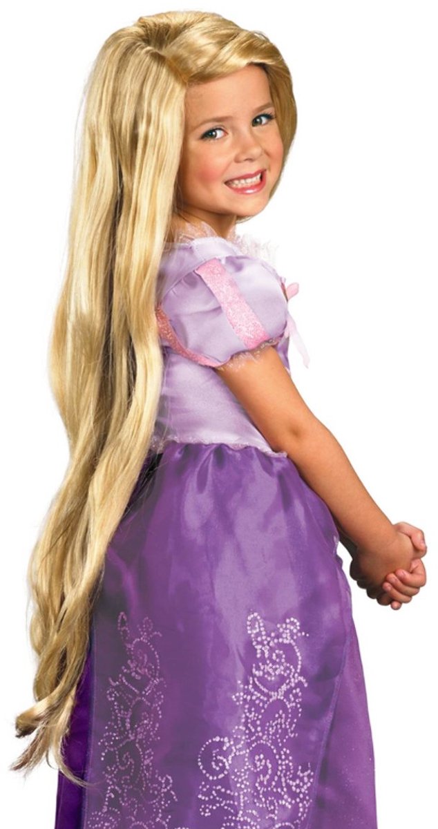 Forklædning disney sammenfiltrede rapunzel paryk børn - blond