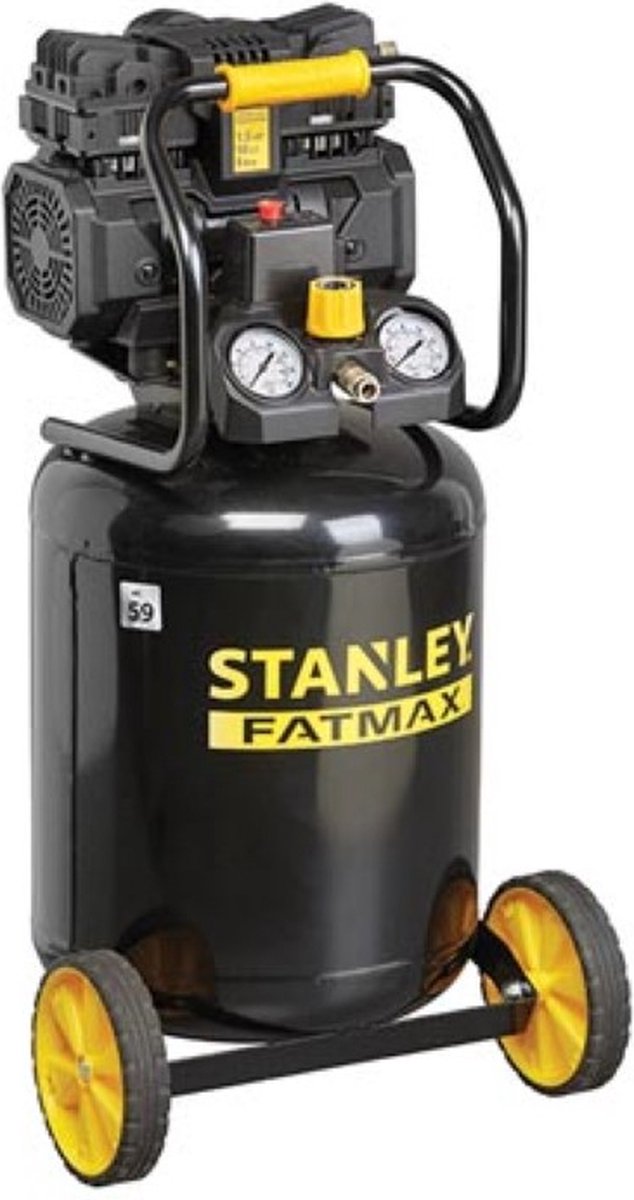 Stanley professionel kompressor - uden olie - lodret - støjsvag - 50 l 1,5 hk 8 bar