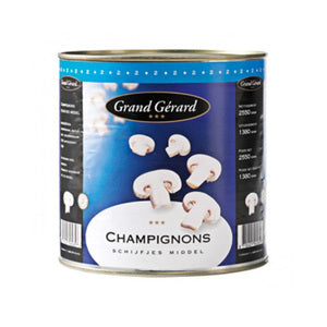 Grand gerard champignons in schijfjes blik (6x 1 liter)
