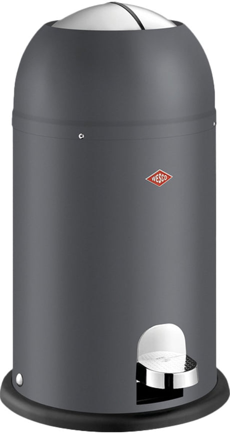 Wesco kickmaster junior affaldsbeholder | pedalspand | 12 liter | metal - mat grafit | affaldsspand - designet i Tyskland