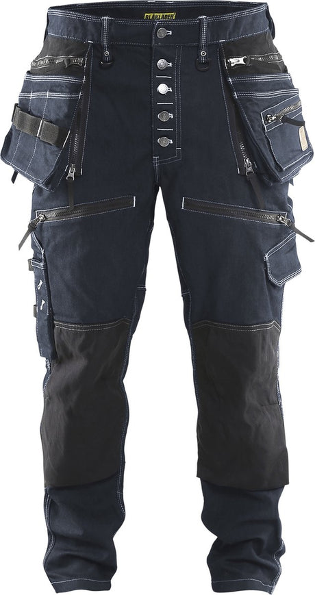 Blåkläder baggy denim stretch x1900 19991141 | marineblå sort | størrelse c158 - 7330509459294