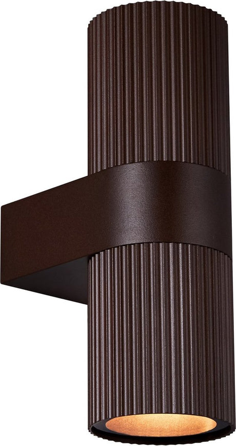 Nordlux kyklop ripple-wandlamp-2xgu10-roestkleurig