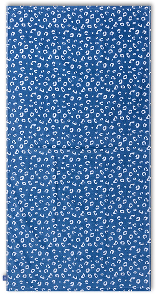 Svømmeting - strandhåndklæde - 135 x 65 cm - håndklæde - leopardprint - 100% bomuld - blå
