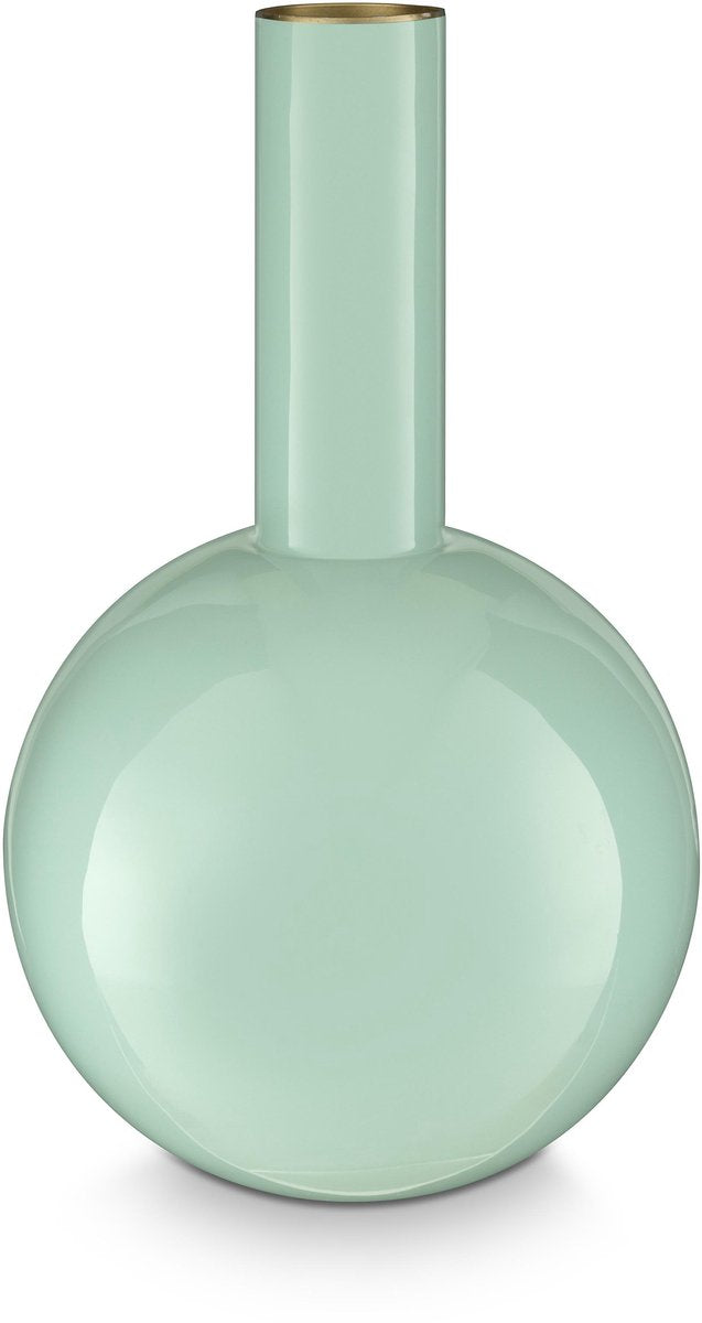 Pip studio - bloemenvaas - woonaccessoires - blauwe vaas - metaal - 19x33cm