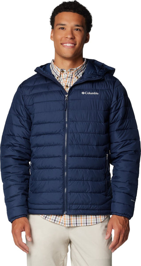 Columbia powder lite™ ii hættejakke herre udendørsjakke - collegiate navy - str.