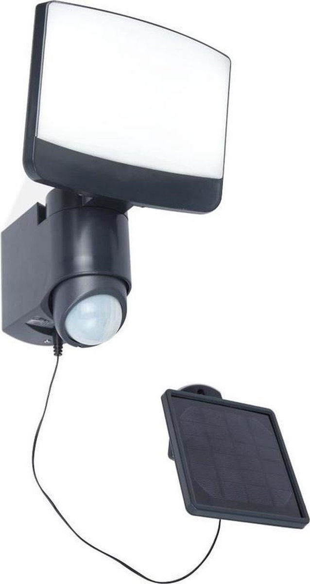 Lutec sunshine - LED væglampe med sensor og solpanel - mørkegrå