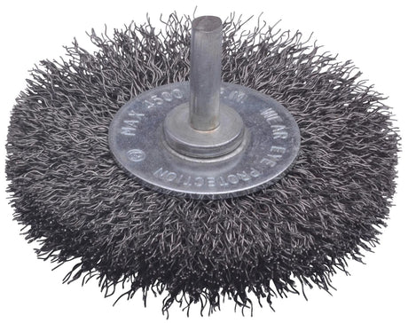 Sw stahl rund ståltrådsbørste 63303 rund børste med 6mm skaft sw-stål d=75mm