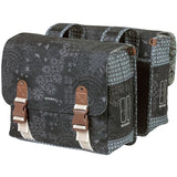 Basil Bohème Double Bicycle Bag - Black - 35L - Vand -repellent - Kunstindlæringsdetaljer