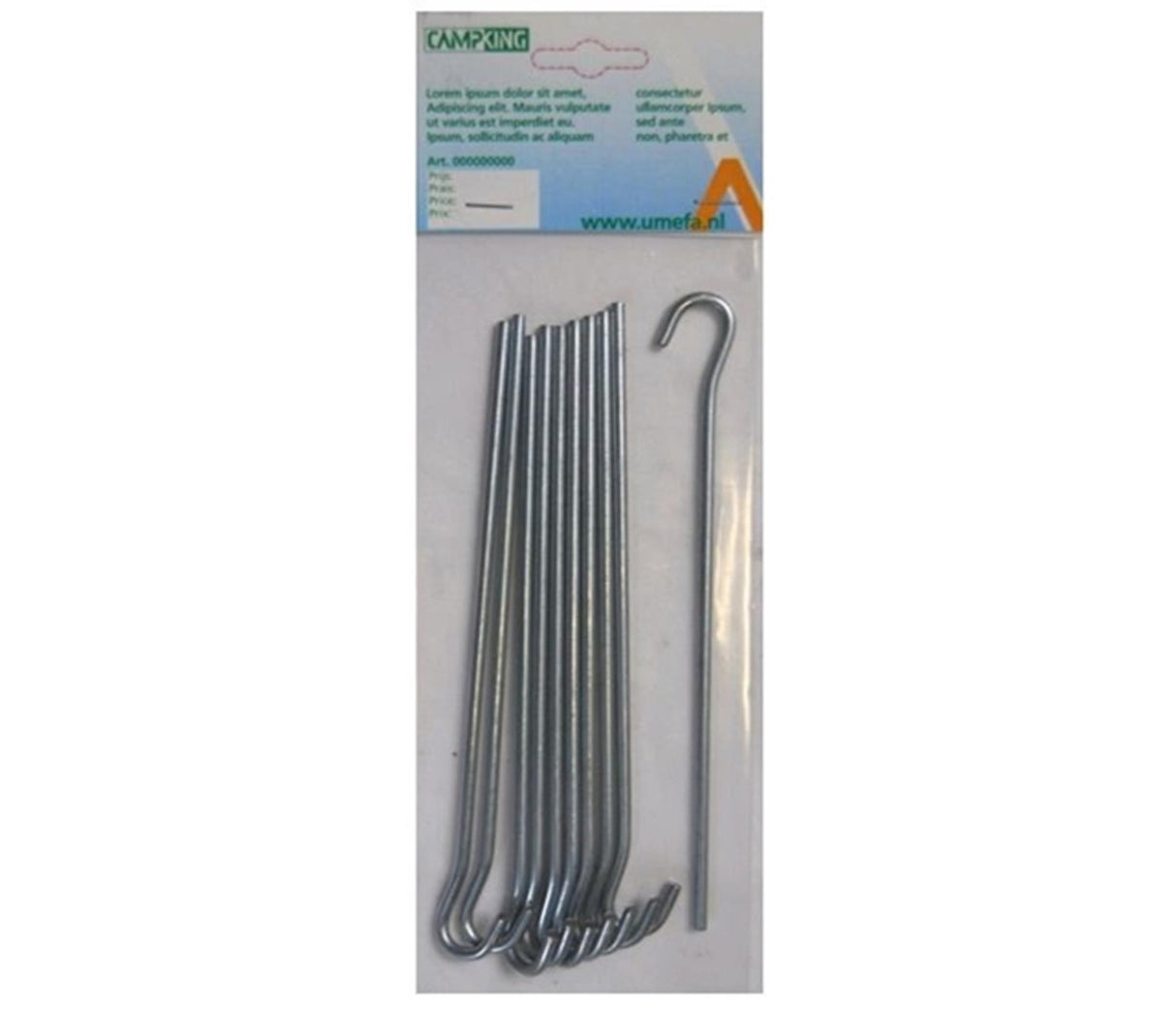 Camping 10x jordspyd i aluminium åben 24cm