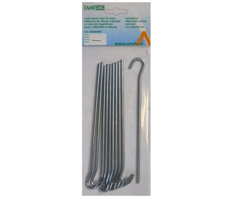 Camping 10x jordspyd i aluminium åben 24cm